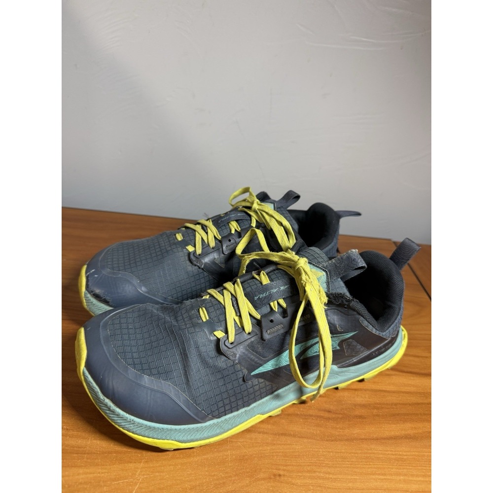 Altra Lone Peak 8 Men's Trail Running Shoes US 8.5 Navy Blue Lime Green
